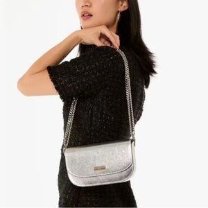 Kate Spade Metallic Silver Shoulder Bag